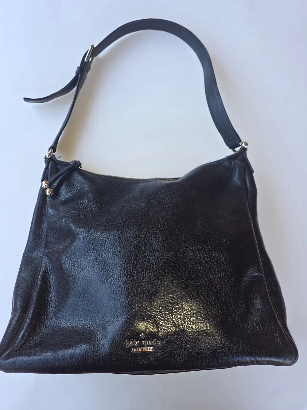 Kate Spade New York Lombard Street Hobo Black Leather Handbag